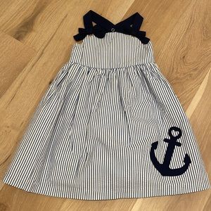 Seersucker Tahari nautical dress 5T
